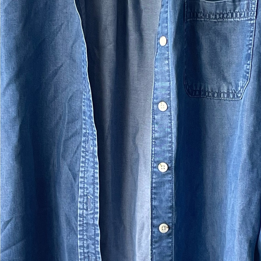 Mossimo Supply Co. Blue Button Down Shirt - Picture 6 of 7